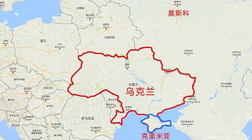 乌克兰邻国地图全图