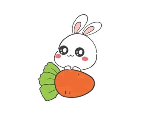 怎样画小兔子抱着一个胡萝卜